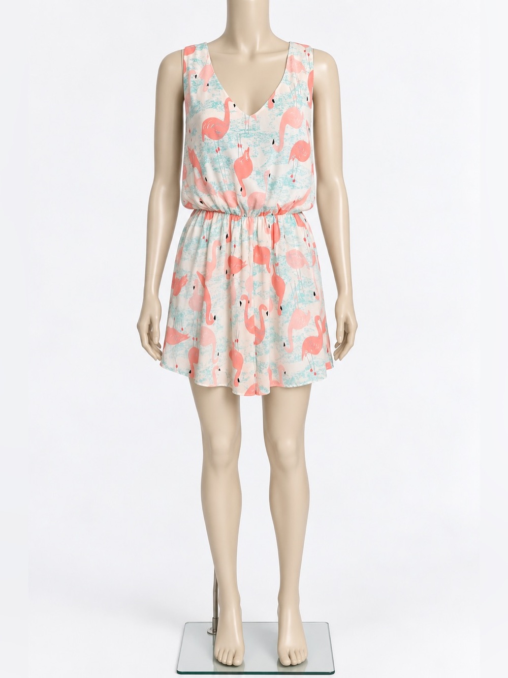 EVERLY Flamingo Romper size large